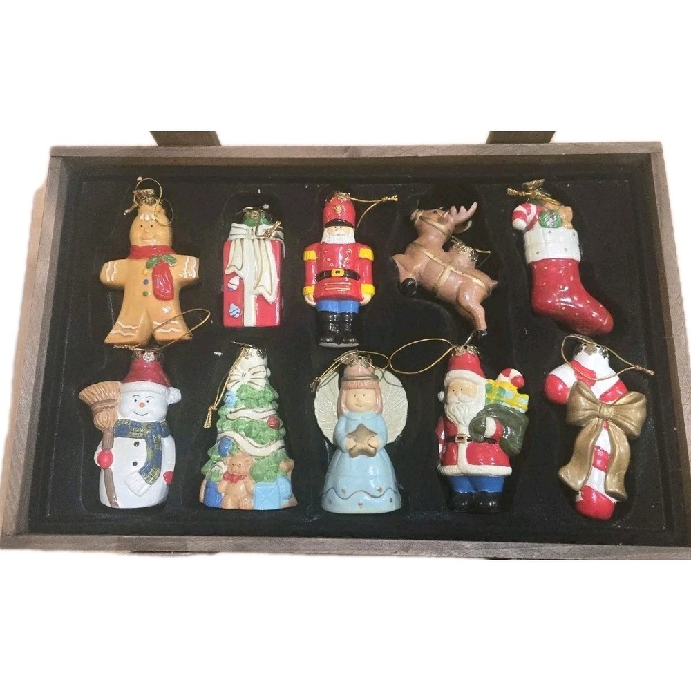 Set VTG 2001 Thomas Pacconi Classic Hand Painted Christmas Ornament Original Box - Picture 2 of 14